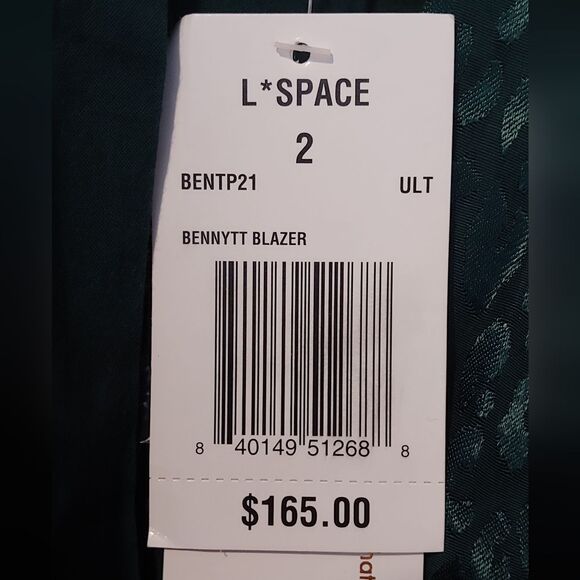 L*Space Green 100% Viscose Bennytt Blazer Sz 2 NEW Ultramarine - Picture 7 of 14